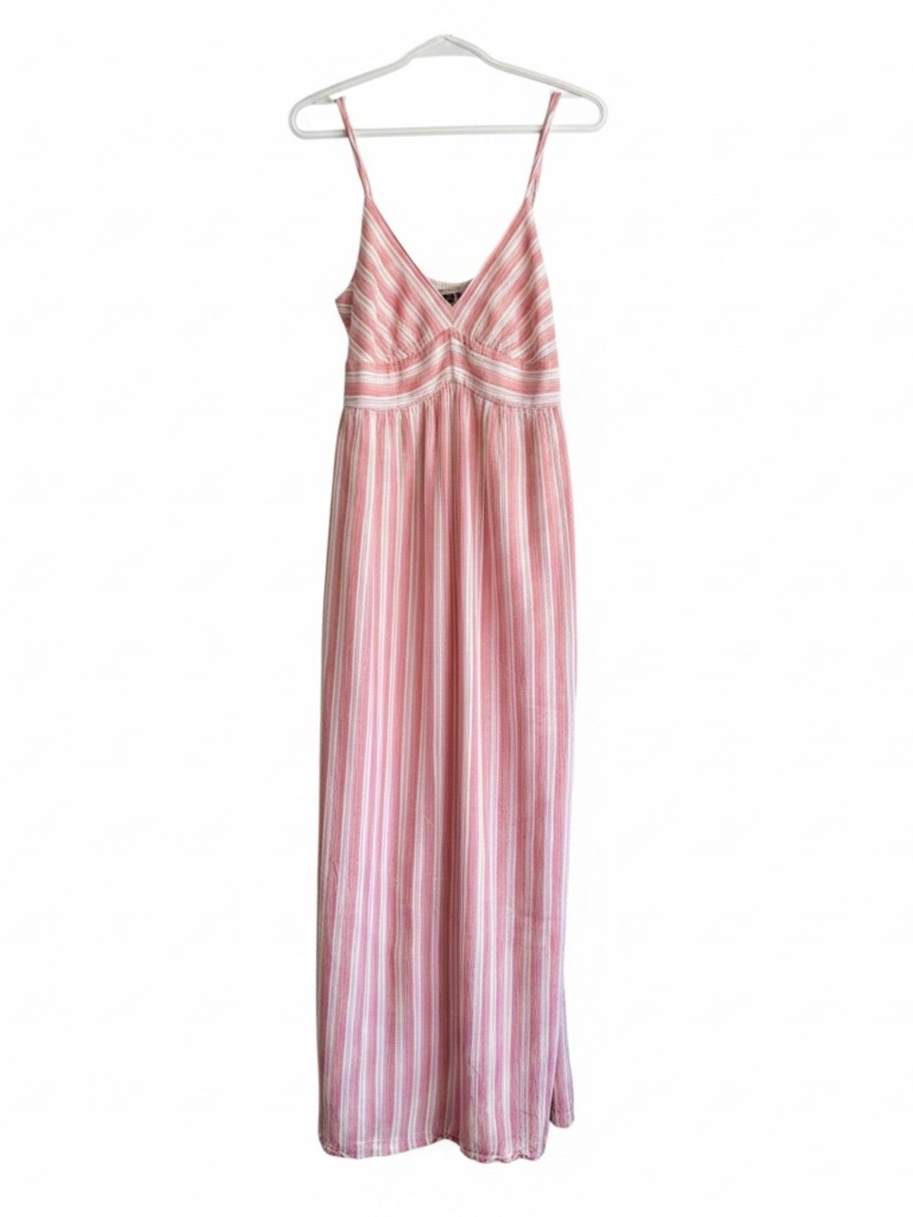 American Eagle Pink & White Striped Wide-Leg Jumpsuit Size Medium